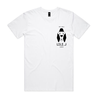 Mens T-Shirt - White Motorcycle Logo Thumbnail